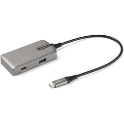 StarTech.com Adaptateur Multiport USB-C - Mini Dock USB Type-C vers 4K 60Hz HDMI 2.0 - 100W Power Delivery Pass-trough – Hub 3 ports USB 10Gbps - Mini Station d'Accueil Portable - 25cm (DKT31CHPD3)