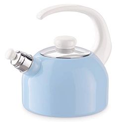 Riess, 0543-116, Flute Kettle Plus 2L, Classic- Pastell Blau, Capacity 2 litres, Diameter 18 cm, Enamel, Induction