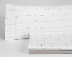 Juego de sábanas Cuca color plomo. Cama de 200 cm. 4 piezas