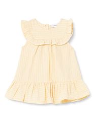 NAME IT Baby Girls NBFFERILLE SS Dress Jurk, Misted Yellow, 74, Misted Yellow, 74 cm
