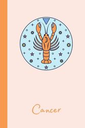 Cancer Zodiac Journal: Serene Pastel Hues, Crab & Sun Symbols, 180 Lined Pages Perfect Gift for Cancers