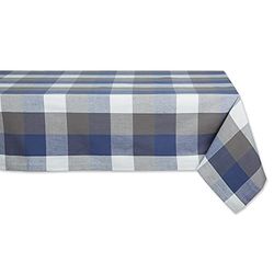 DII Nappe 100% Coton Collection à Carreaux tricolores, 152,4 x 213,4 cm, Bleu français