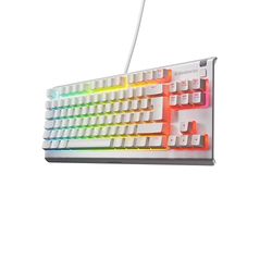 SteelSeries Apex 3 TKL White RGB Gaming Keyboard - Tenkeyless Compact Form Factor - 8-Zone RGB Illumination - Water and Dust Resistant - Whisper-Quiet Gaming Switch - UK Layout (QWERTY)