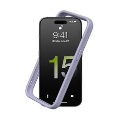 RHINOSHIELD Bumperhoesje compatibel met [iPhone 15 Pro Max] | CrashGuard - schokabsorberend slank ontwerp beschermhoes 3,5 m valbescherming - lavendel