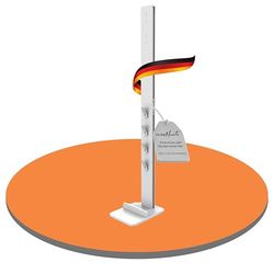 PureMounts PM-VAC-01-V2, Vacuum Cleaner Floor Stand, Aluminium, Weiß
