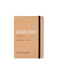 Letts Eco Writers Words A6 Academic 22.23 Day to a Page con calendario per appuntamenti, marrone Kraft