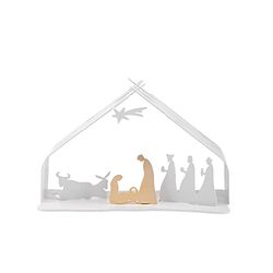 Alessi Bark Crib Belém, resina e aço inoxidável, branco, tamanho único