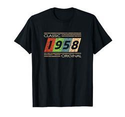 Classic 1958 Original Vintage Birthday Est Edición II 1958 Camiseta