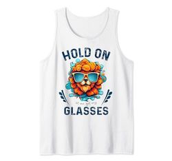 Funny Health, Hold On Let Me Get My Glasses Mujer Amante de los Perros Camiseta sin Mangas