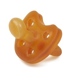 GRÜNSPECHT Chupeta de borracha natural, sem BPA, sem corantes, ventosa adaptada à mandíbula, escudo suave, tamanho 3: 18 meses (674-V1), cor castanha