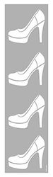 Marabu 027900000019 - sjabloon, lasergesneden, duurzaam sjabloon, PVC-vrij, voor gebruik op muren, meubels en textiel, herbruikbaar, ca. 17 x 66 cm, hoge hakken