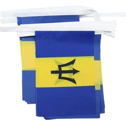 AZ FLAG Ghirlanda 6 Metri 20 Bandiere Barbados 21x15cm, Bandiera Barbadiana 15 x 21 cm - Festone Bandierine