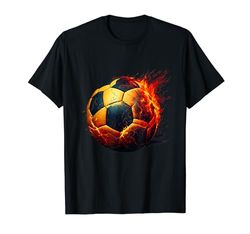 Pallone da calcio fiammeggiante Maglietta