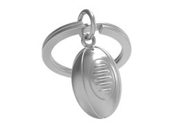 METALMORPHOSE - Porte-clés Métal 3D Ballon de Rugby - Cadeau Jeux Olympiques Pour Rugbyman - Pour les Passionnés de Sport - MTM046