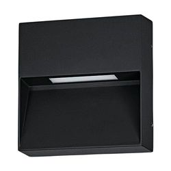 Eglo Applique murale extérieure LED Maruggio, lampe de façade carrée, luminaire d‘extérieur en aluminium noir, température de couleur variable (blanc chaud – froid), IP65