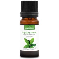 BAY SAINT THOMAS BIO - 10mL - Olio Essenziale di Qualità Premium - 100% Puro, Naturale, garantito ChromaCert® - Chemotipizzato & Integrale