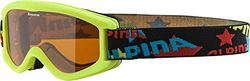 ALPINA CARVY 2.0 - Masque de ski antibuée, extrêmement robuste et incassable avec protection UV 100% pour enfants, green, one size