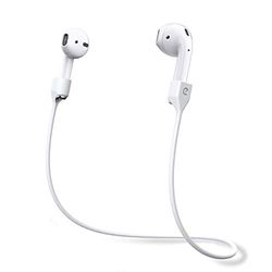 KeyBudz AirStrapz Support de Fixation, Rangement pour Apple AirPods Pro & AirPods, Accessoires pour écouteurs, Blanc