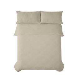 Alexandra House Living Dekbedovertrek, beige, 220 x 220 cm