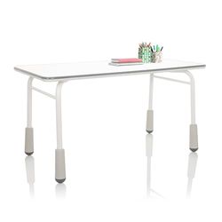 hjh OFFICE Bureau pour Enfants et Adolescents Kid GRO T - Réglable en Hauteur, 120x60 cm, Blanc/Gris