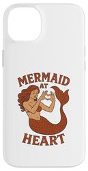 Sirena al cuore illustrazione Sirene carine Custodia per iPhone 14 Plus