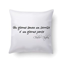 Doge Milano Coussin avec impression numérique, 100% Made in Italy, Coussin de canapé décoratif, amovible et lavable, modèle Peppi, 40x40x5 cm