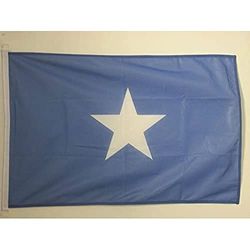 AZ FLAG - Drapeau Somalie - 45x30 cm - Pavillon Nautique Somalien Spécial Bateau Et Extérieur En Maille Bloquée Avec Anneaux Plastiques Intégrés - 30g