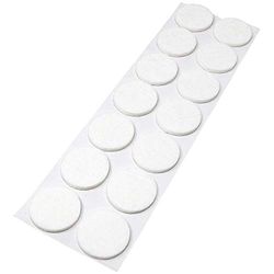 Adsamm® / 14 x feltrini autoadesivi/Bianco/ø 32 mm/Rotondo/piedini per mobili in feltro da 3.5 mm di spessore/pad protettivi per arredi