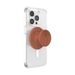 PopSockets: PopGrip Round per Magsafe - Anello Adattatore per MagSafe Incluso - Supporto e Impugnatura per Telefoni Cellulari e Custodia con un Top Intercambiabile - Curves Terra