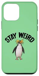 Funny Stay Weird Macaroni Penguin Lover Coque pour iPhone 12 mini