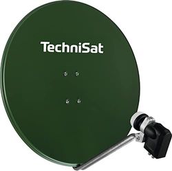 TechniSat SATMAN 850 PLUS – satellitskål med LNB (85 cm satsystem med masthållare och 40 mm universell Quattro-LNB, multibrytare krävs) grön