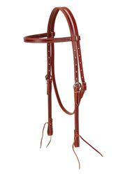 Weaver Leather Bandeau Frontal en Cuir Latigo, Bordeaux