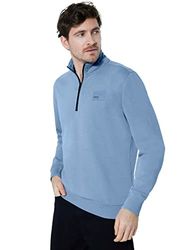 Street One MEN Troyer Sweatshirt voor heren, Smoky Blue, S