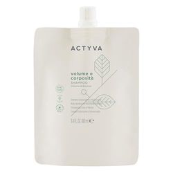 Actyva - Volym och kroppsvikt schampo för fint hår, volymgivande med linfrö, silikonfri - resestorlek 100 ml