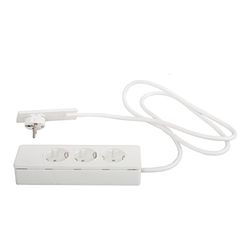 Schulte 151000156300 Evoline Plug - tomada com tomada de terra, cor branca