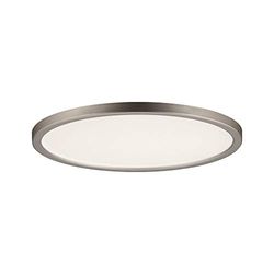 Paulmann Panel IP22 92946 Pannello LED Areo Tondo incl. 1 12 Watt Nichel Opaco soffitto plastica Lampada per Soggiorno 3000 K W, Nickel Matt, 1000lm