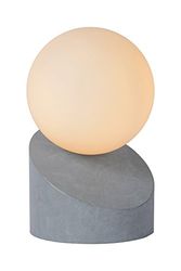 LUCIDE LEN Candeeiro de mesa - Ø 10 cm - 1 x G9 - cinzento