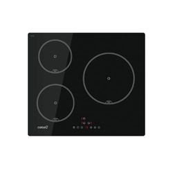 CATA IB 6403 E2 BK Plaque à induction, avec 3 zones de cuisson, fonction booster, Touch Control, 3 fonctions de cuisson, connectivité automatique, 9 niveaux de puissance, serrure de sécurité, largeur