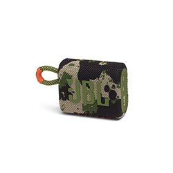 JBL GO 3 draadloze, draagbare Bluetooth luidspreker met geïntegreerde lus voor onderweg, USB C-oplaadkabel, camouflage