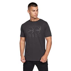 Crosshatch Heren LAMMERT T-shirt, Zwart, XX-Large, Zwart, XXL