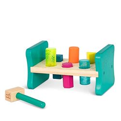 B. Toys by Battat BX1762Z Wooden Shape Sorter Hammering Bench
