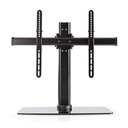 Draai- en Kantelbare TV-Standaard - 32-65" - Maximaal schermgewicht: 45 kg - Kantelbaar - Draaibaar - Aanpasbare vooraf ingestelde hoogtes - Glas/Staal - Zwart