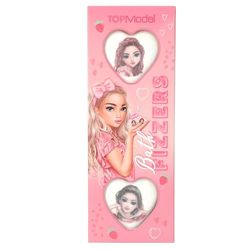 Depesche 13504 TOPModel-Bombe Beauty And Me, 3 Sfere da Bagno in Bianco e Rosa, a Forma di Cuore e con fragranza di Fragola, Multicolore, One Size