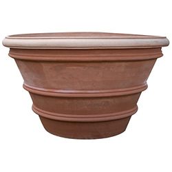 Biscottini Vasi Terracotta Grandi da Esterno 141x85x141 cm Made in Italy | Vaso da Esterno Lavorato a Mano | Vasi Grandi da Esterno in Terracotta Toscana