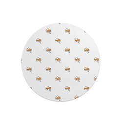 Questo Casa, Round Digital Printed Mouse Pad, Non-Slip Base, for Office and Home, Diameter:22cm