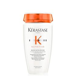 Kérastase Nutritive, Champú hidratante , Para Cabello muy seco, Fortalece y repara, Con proteínas vegetales, Bain Satin Riche, 250 ml