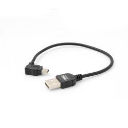 System-S Mini USB Data Cable Charging Cable with 90° Angled Connector 90 Degree Left Angled 30 cm