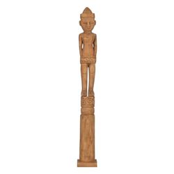 BigBuy Home Afrikaanse natuurlijke decoratiefiguur 14 x 14 x 113 cm