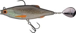 Berkley Pulse Realistic Flash; Mjukt plastfiskebete med spinnblad; Livsliknande betesfiskimitation för gädda, abborre och gös; Förriggat predatorbete, kast- och trollingfiskare, 17cm, Bleak