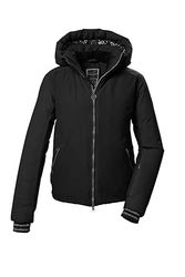 killtec Donna Giacca da sci/giacca funzionale con cappuccio e paraneve con zip KSW 103 WMN SKI JCKT, schwarz, 42, 42040-000